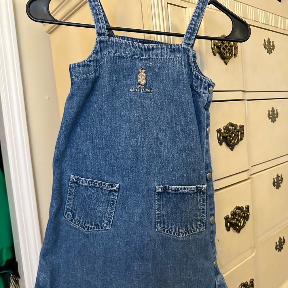 Ralph Lauren Kids Denim Overall Dress